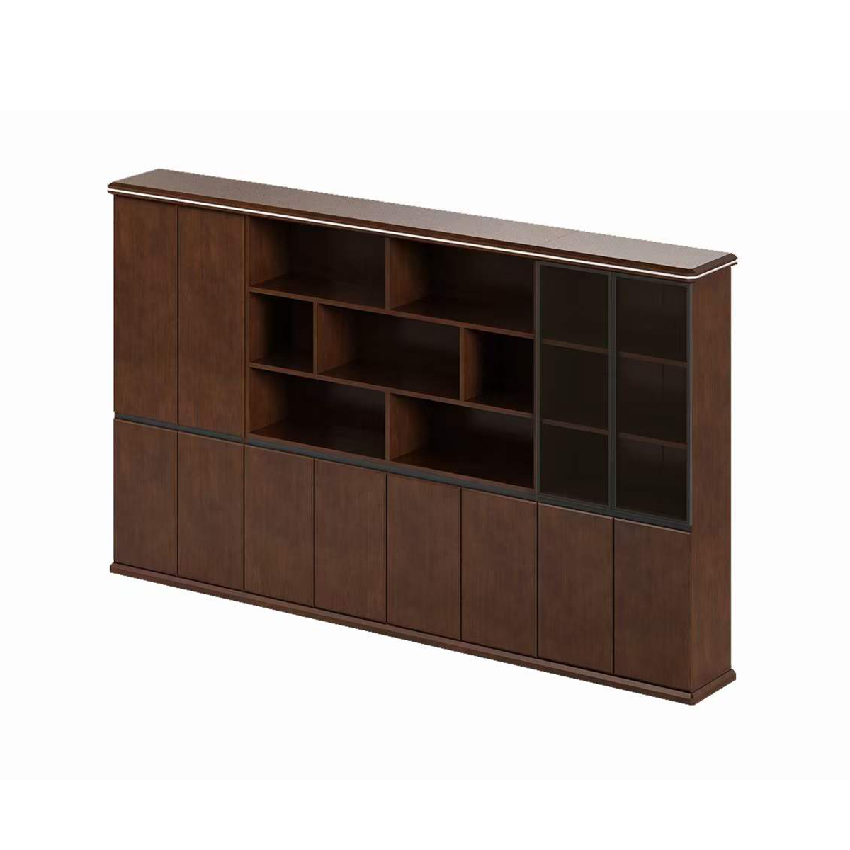 High-Quality Walnut Executive Desk with Spacious Rectangular Desktop