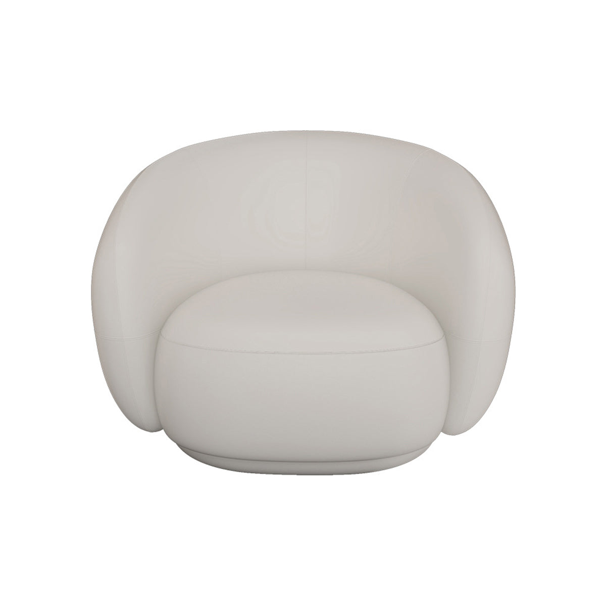 Minimalist Luxury White Sofa with Curved Design