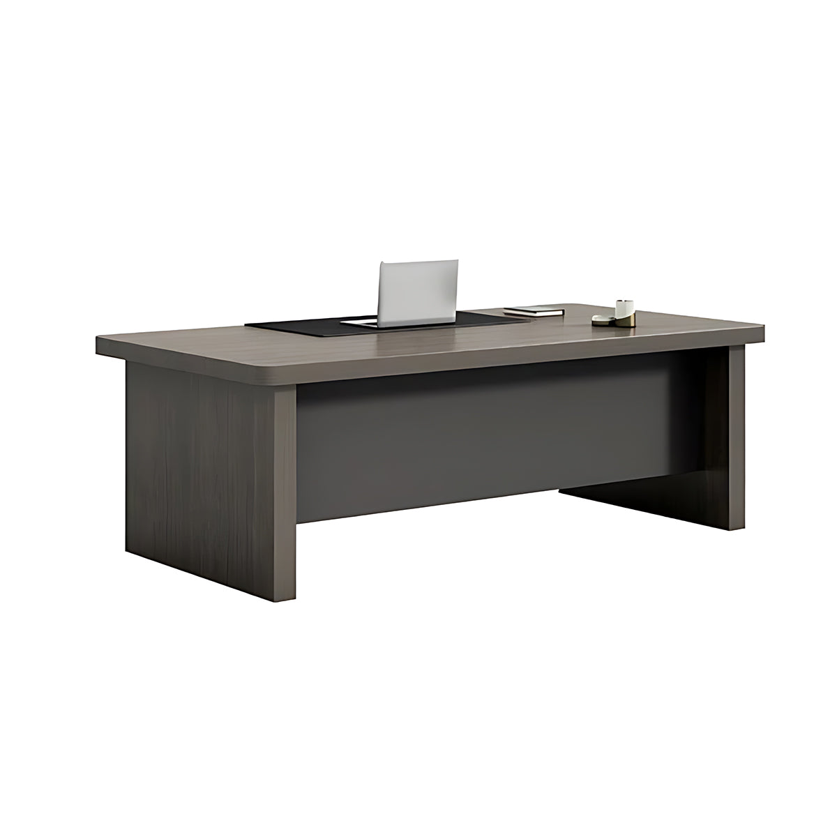 Minimalist Heavy-Duty L-Shaped Executive Desk with Practical Large Side Cabinet Design