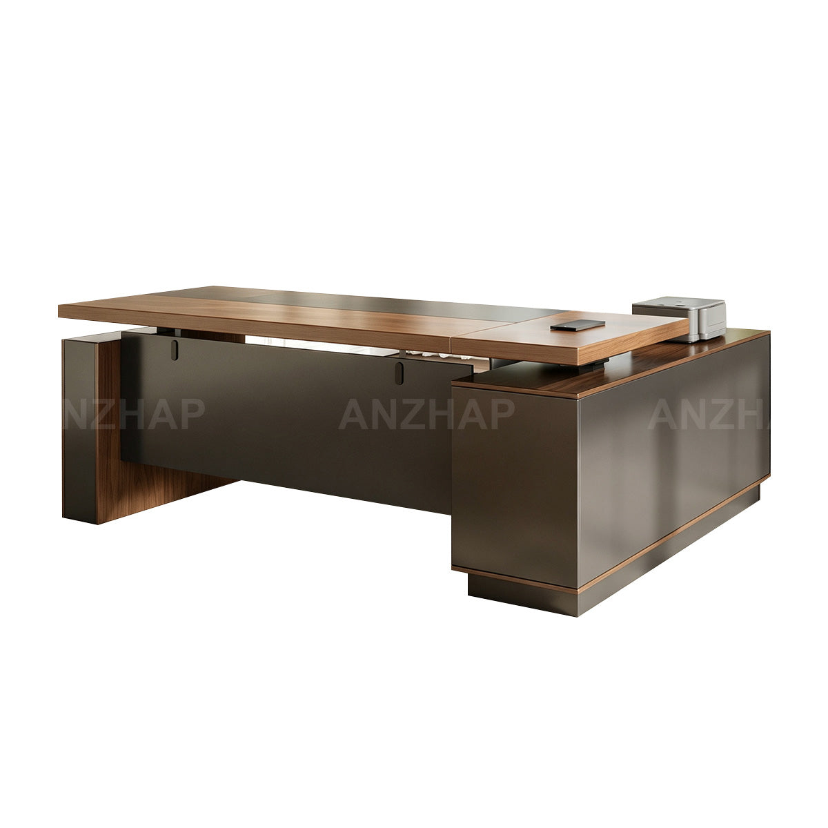 Height-Adjustable Executive Desk with Dual Motors, Power Hub, and Locking Storage（Stock Items）