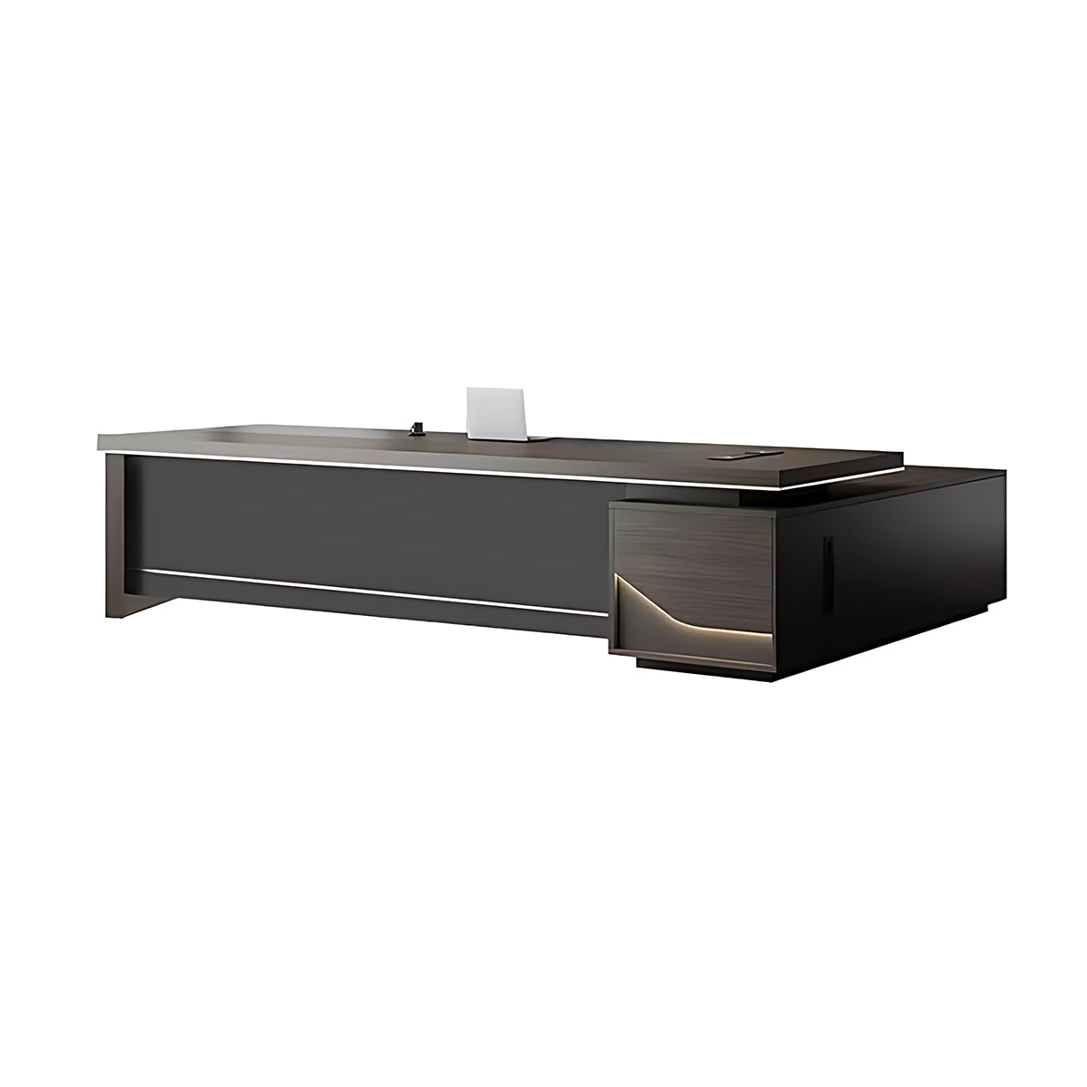 Stylish and Luxurious L-Shaped Executive Desk with Spacious Desktop Design