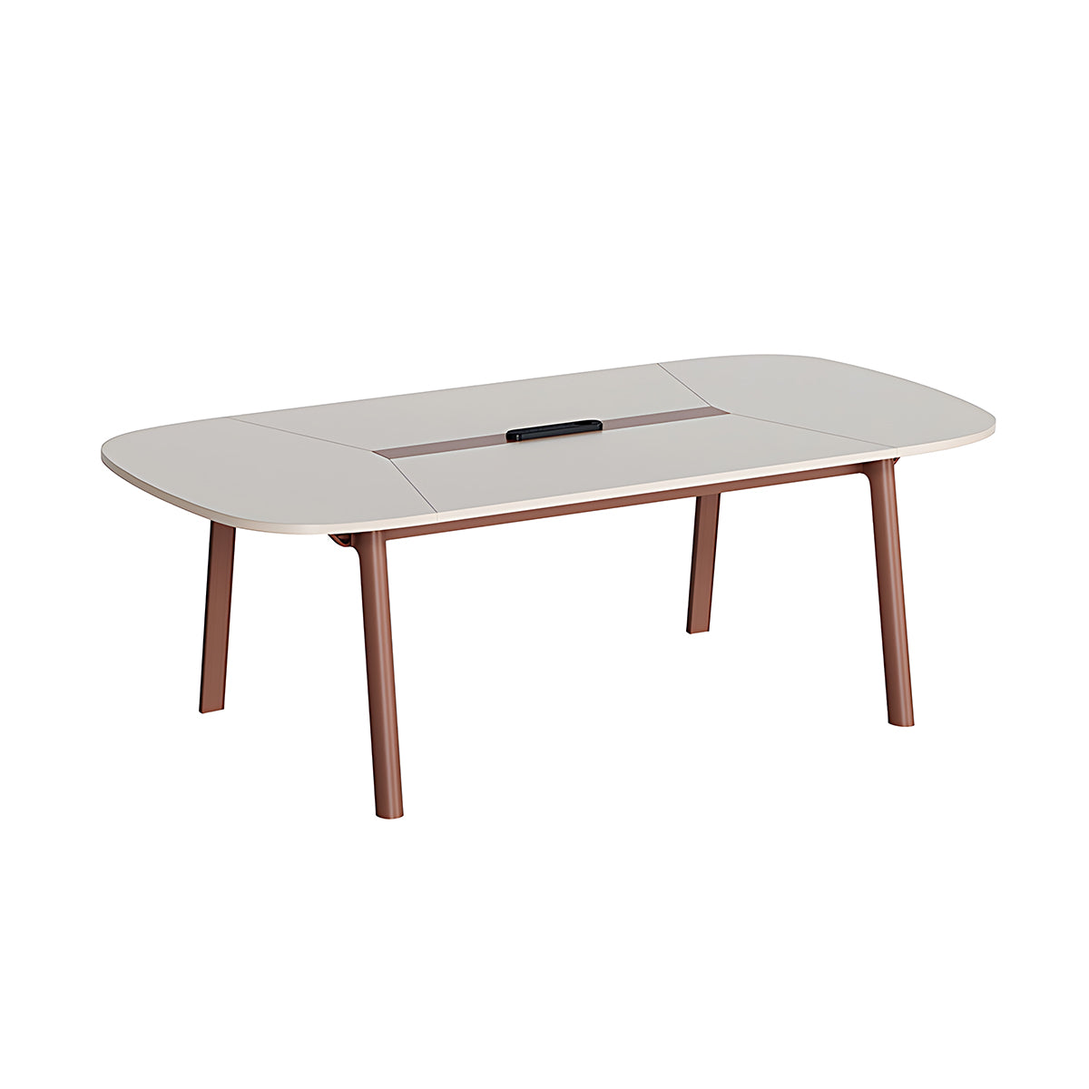 Minimalist Stylish Rectangular Conference Table with Sturdy Leg Design