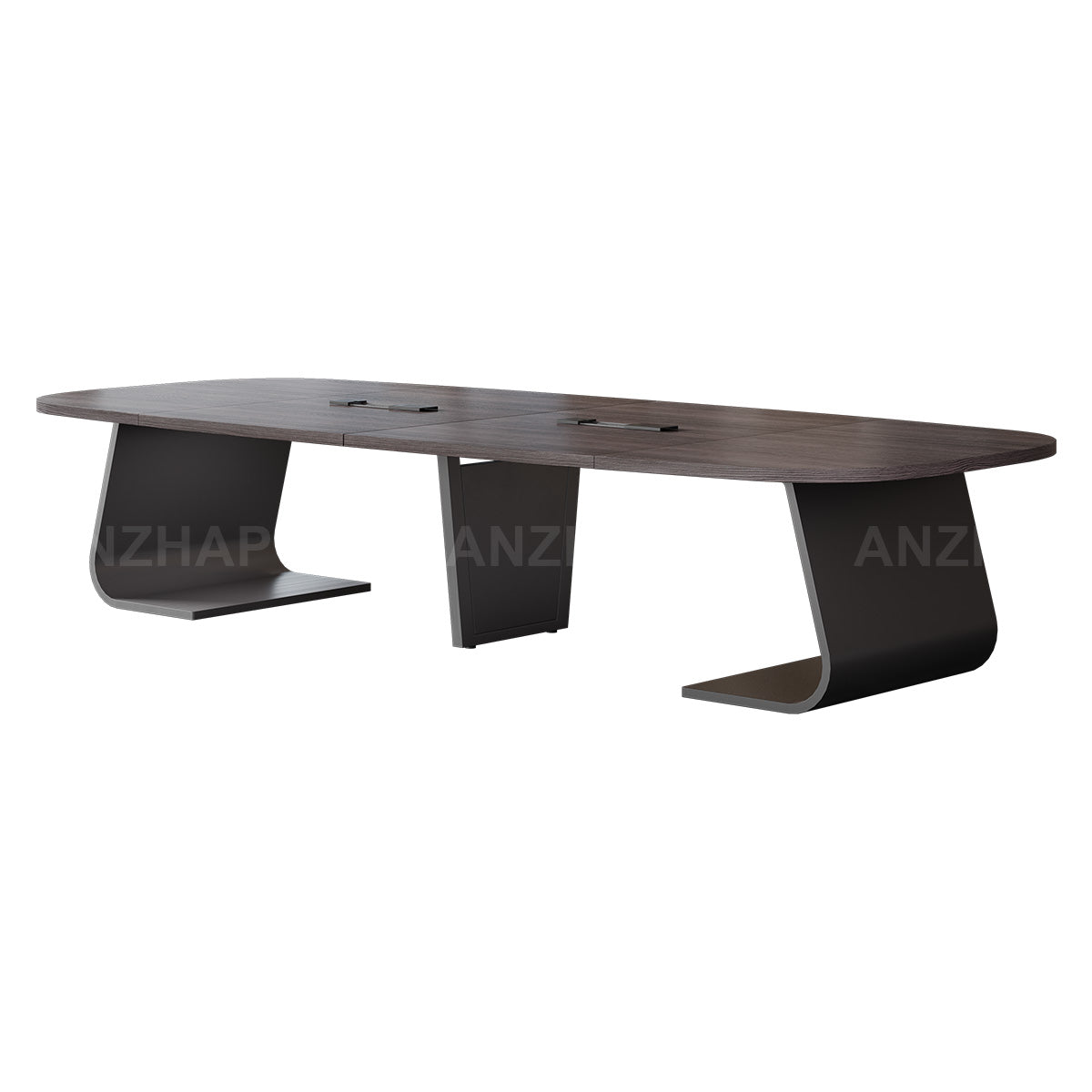 Executive Conference Table with Built-In Power Hub and Sculpted Stable Legs（Stock Items）