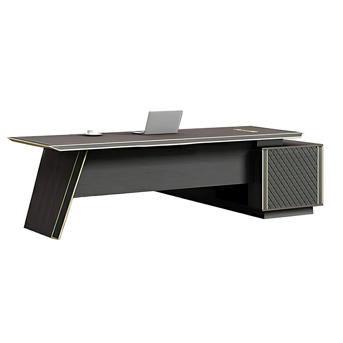 Modern Luxury Executive Desk with Sturdy Base Design