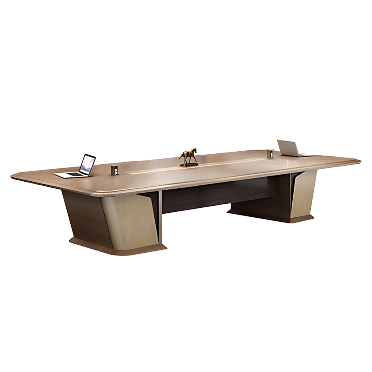 Modern Classic Spacious Conference Table with Thick Legs and a Wide Tabletop Design