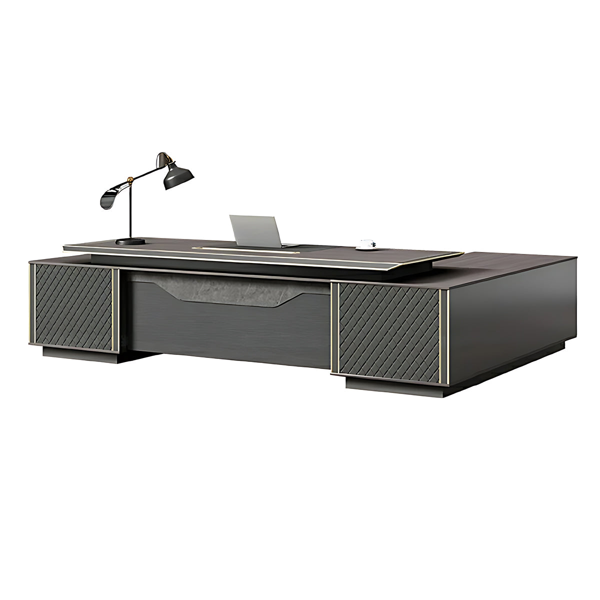 Modern Luxury Executive Desk with Sturdy Base Design