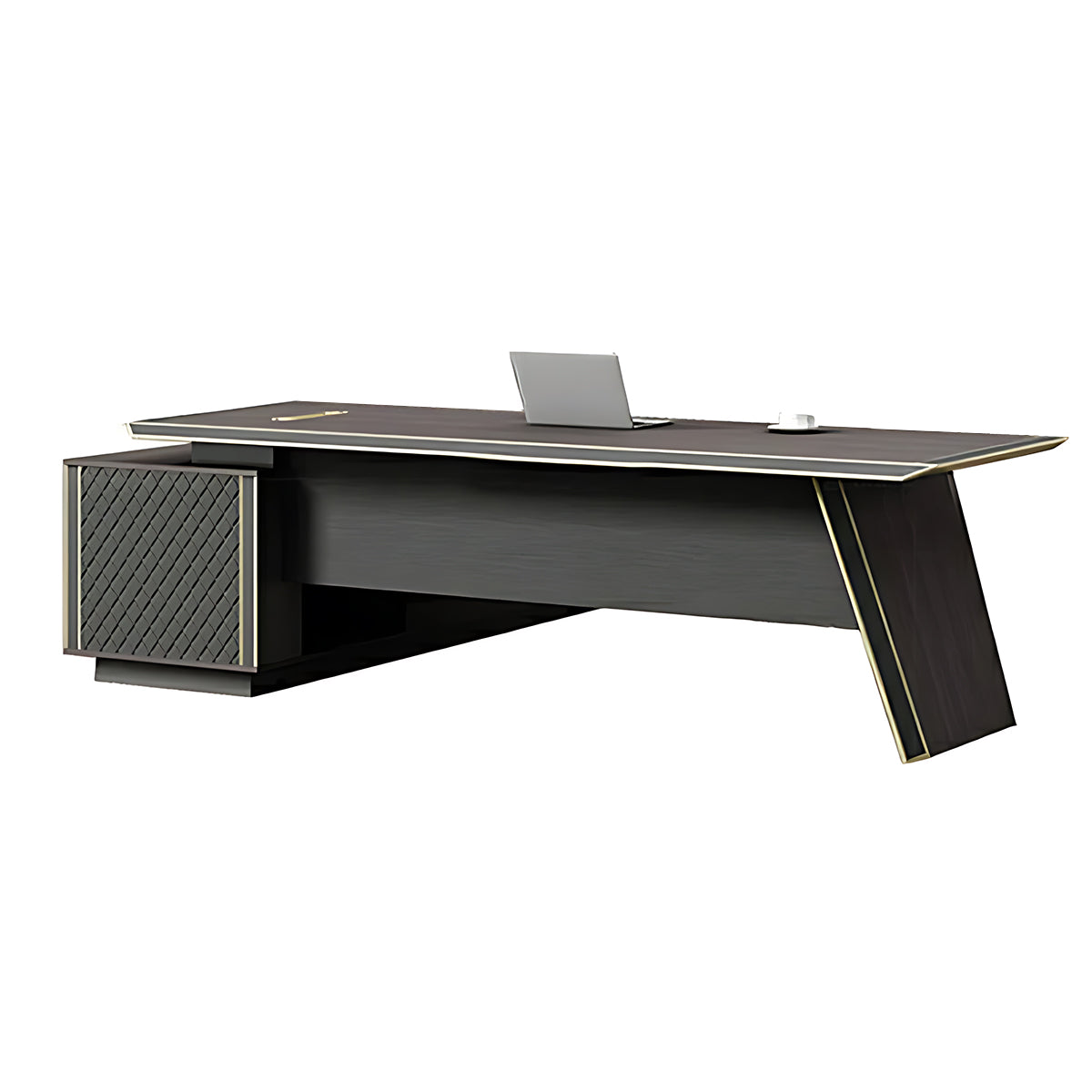 Modern Luxury Executive Desk with Sturdy Base Design