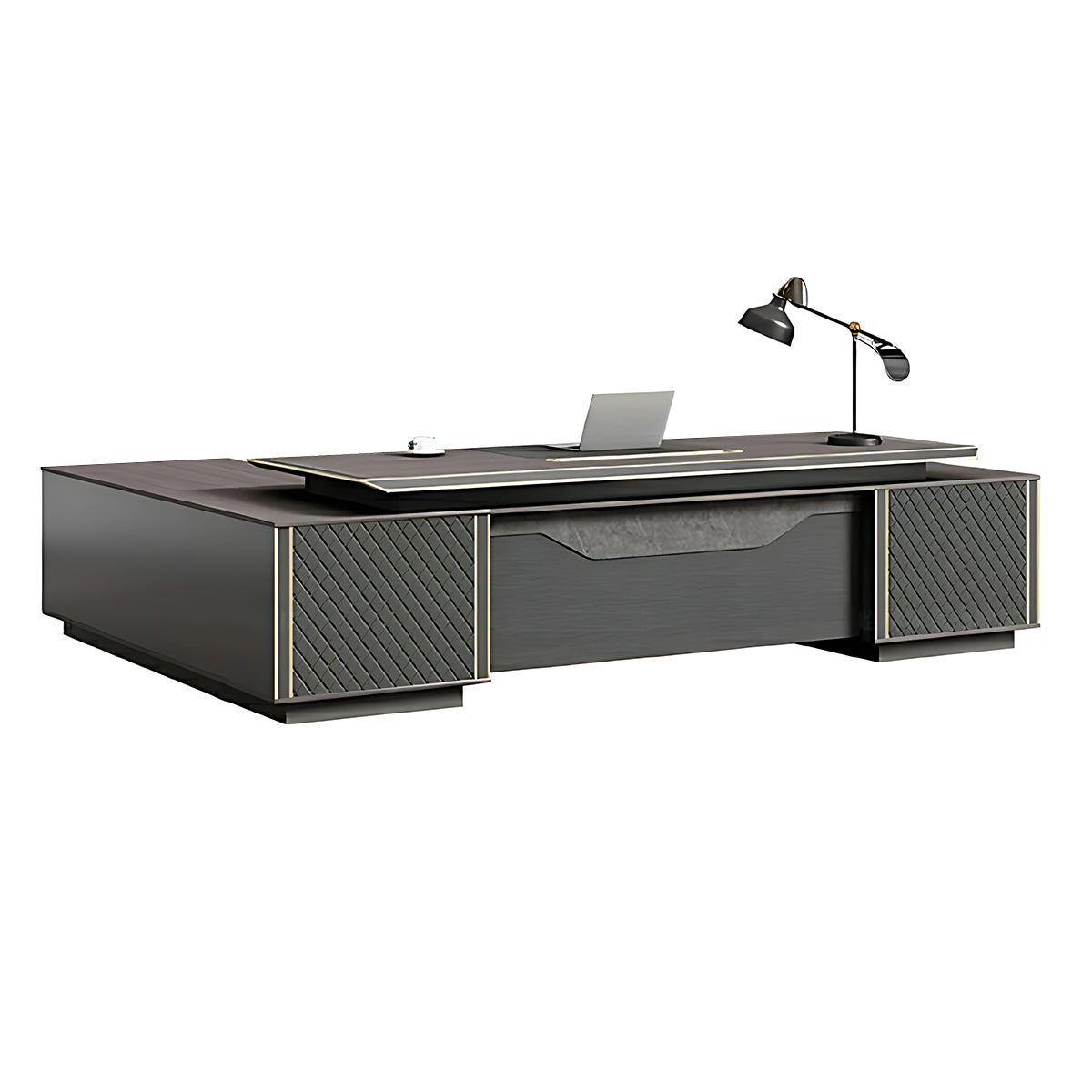 Modern Luxury Executive Desk with Sturdy Base Design