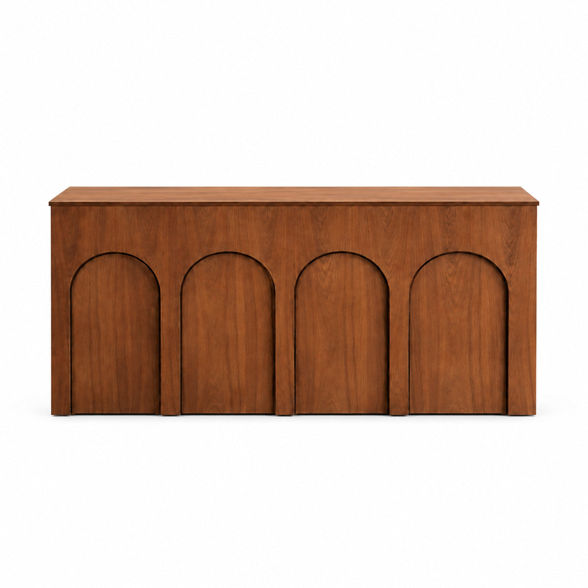 Modern L-shaped Reception Desk | Retail Checkout & Cash Wrap Counter - Standard - Walnut