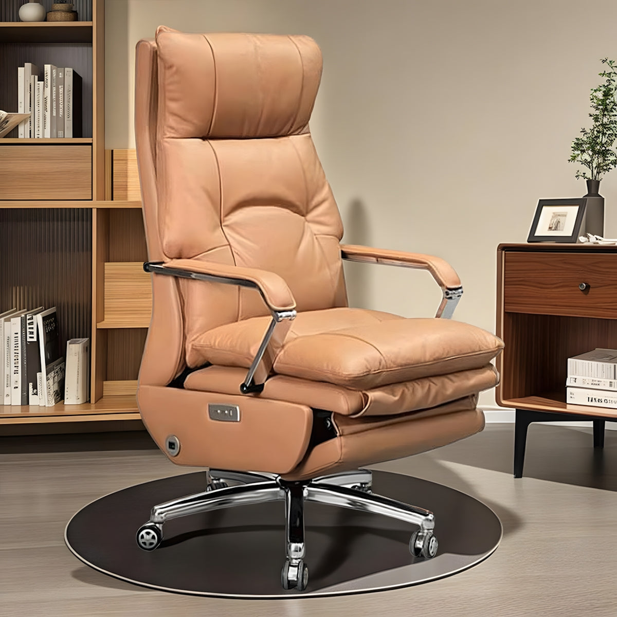Reclining Rotatable Comfortable Leather Executive Chair