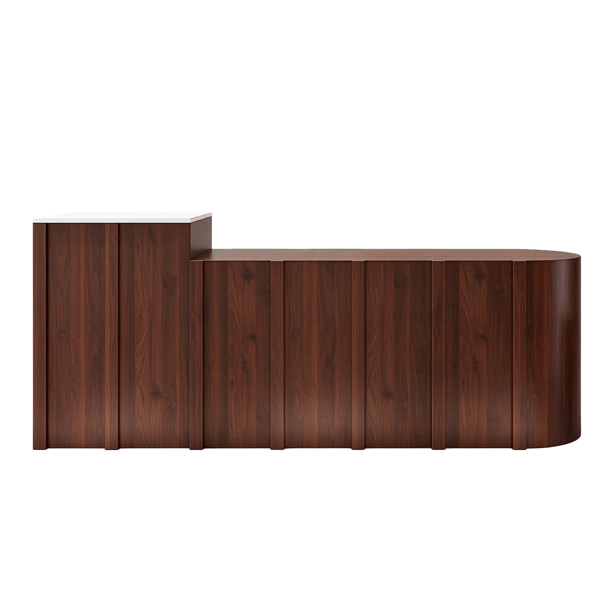 Walnut reception desk