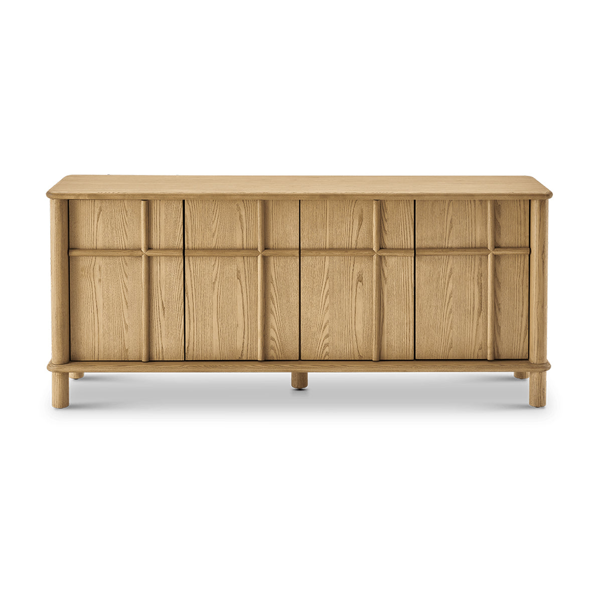 Classic Woven Engineered Wood Sideboard with Adjustable Shelves