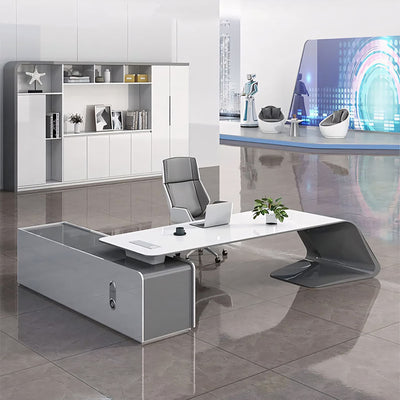 Simple Modern Lacquered Executive Desk High-End Office Desk