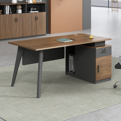 Compact Office Desk and Chair Combination with a Simple Design