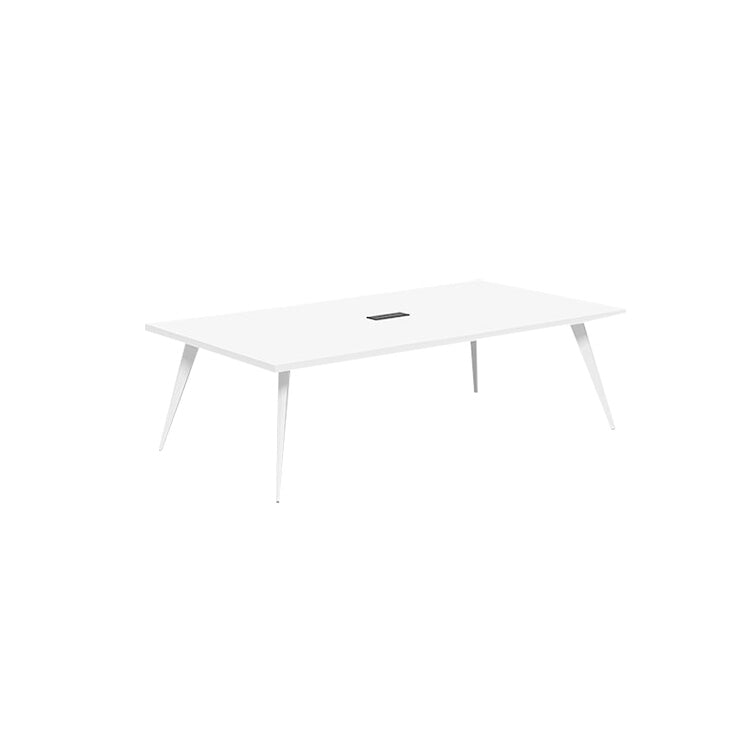 Modern Minimalist White Small Conference Table Set