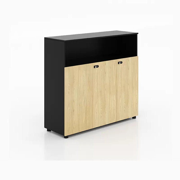 Wooden partitioned file cabinet with combination lock - Anzhap