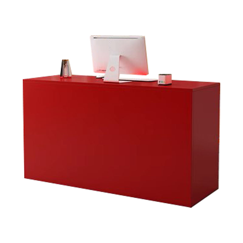 Sleek Wooden Reception Desk for a Stylish Office Front Desk