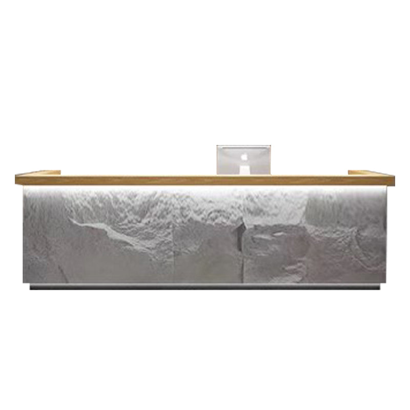 New Chinese Style Vintage Imitation Stone Reception Desk