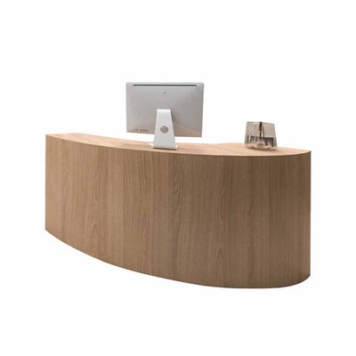 Original Wooden Southeast Asian Style Curved Reception Desk
