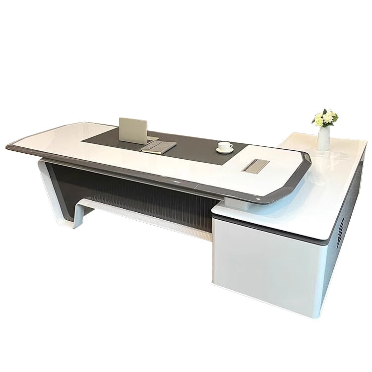 New High-end Lacquer Boss Desk Designer Modern Simple Boss Desk