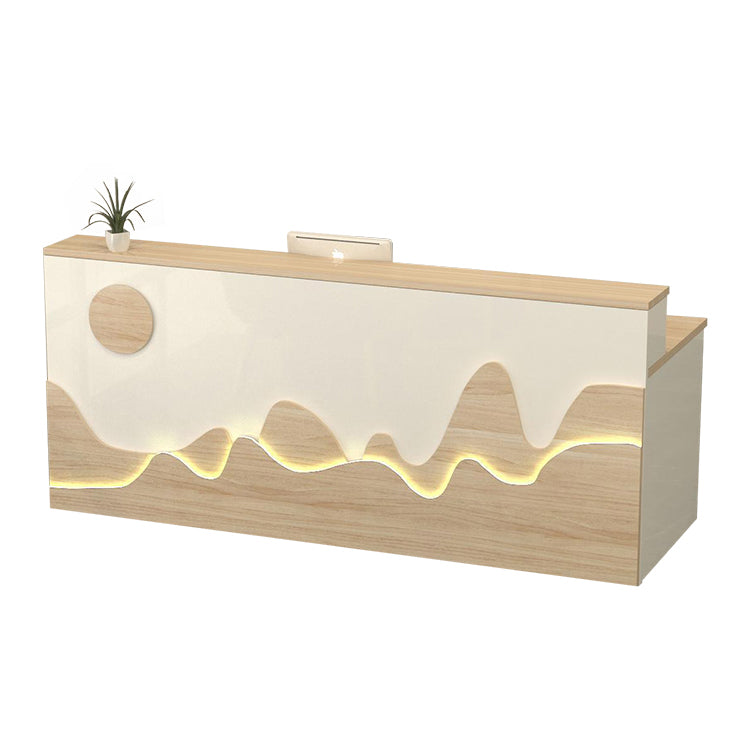 Sleek Lacquered Counter with Light Strip