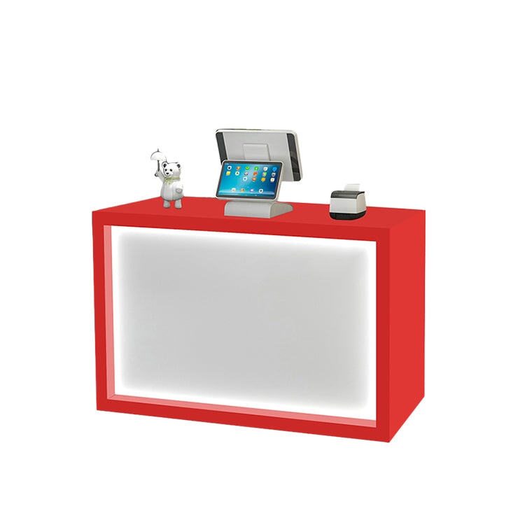 Minimalist Small Synthetic Panel Reception Desk