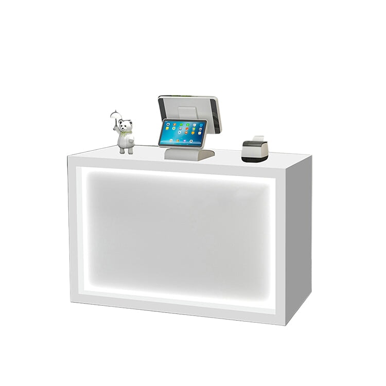 Minimalist Small Synthetic Panel Reception Desk