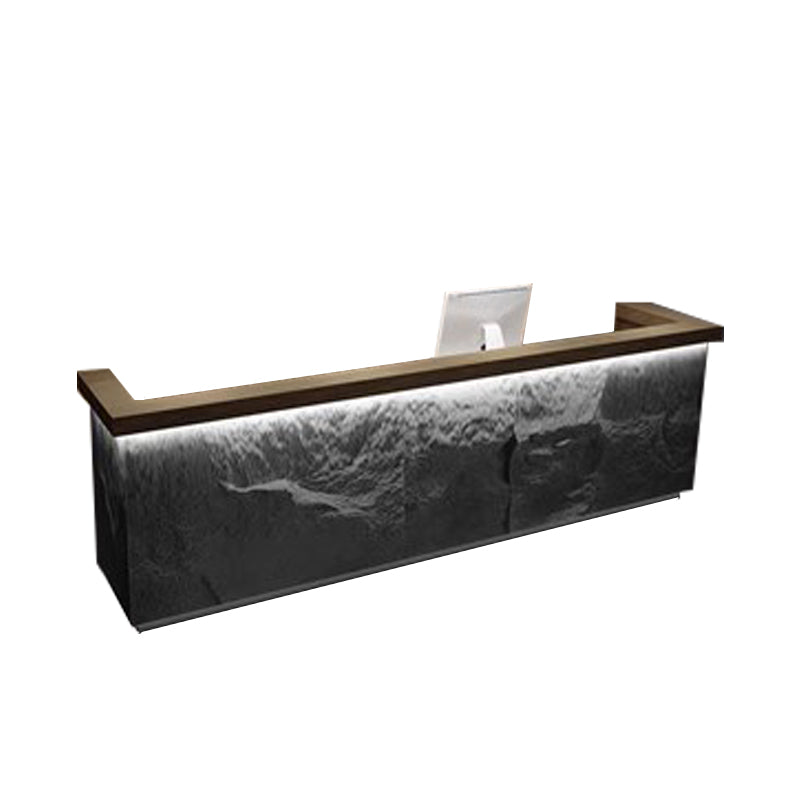 New Chinese Style Vintage Imitation Stone Reception Desk