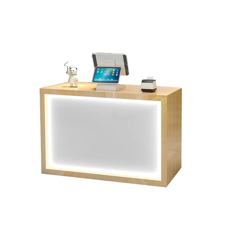 Minimalist Small Synthetic Panel Reception Desk