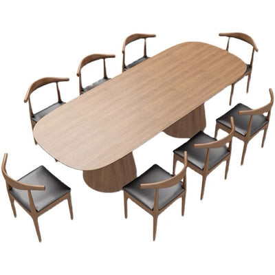 Scandinavian Oval Wood Conference Table