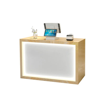 Minimalist Small Synthetic Panel Reception Desk