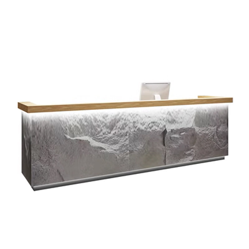 New Chinese Style Vintage Imitation Stone Reception Desk