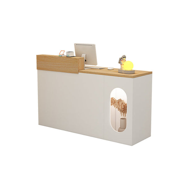 Simplified modern cash register counter for company front desk recepti ...