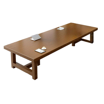 Long Rustic Wooden Conference Table Office Table