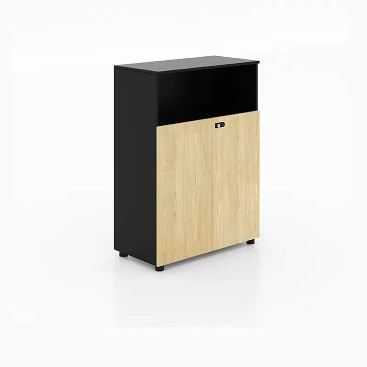 Wooden partitioned file cabinet with combination lock - Anzhap