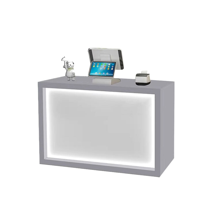 Minimalist Small Synthetic Panel Reception Desk