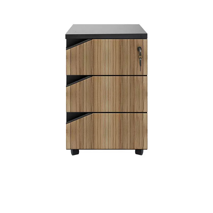 Wooden floor standing file cabinet with lock - Anzhap