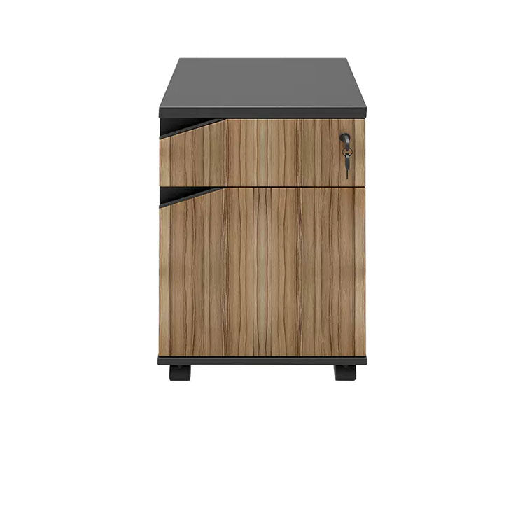 Wooden floor standing file cabinet with lock - Anzhap