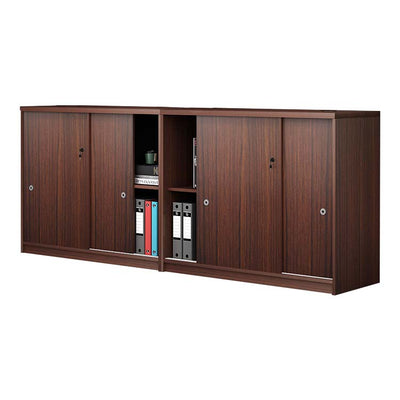 Wooden sliding cabinet against wall - Anzhap