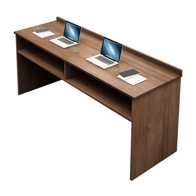 Minimalist Rectangular Wooden Reception Desk